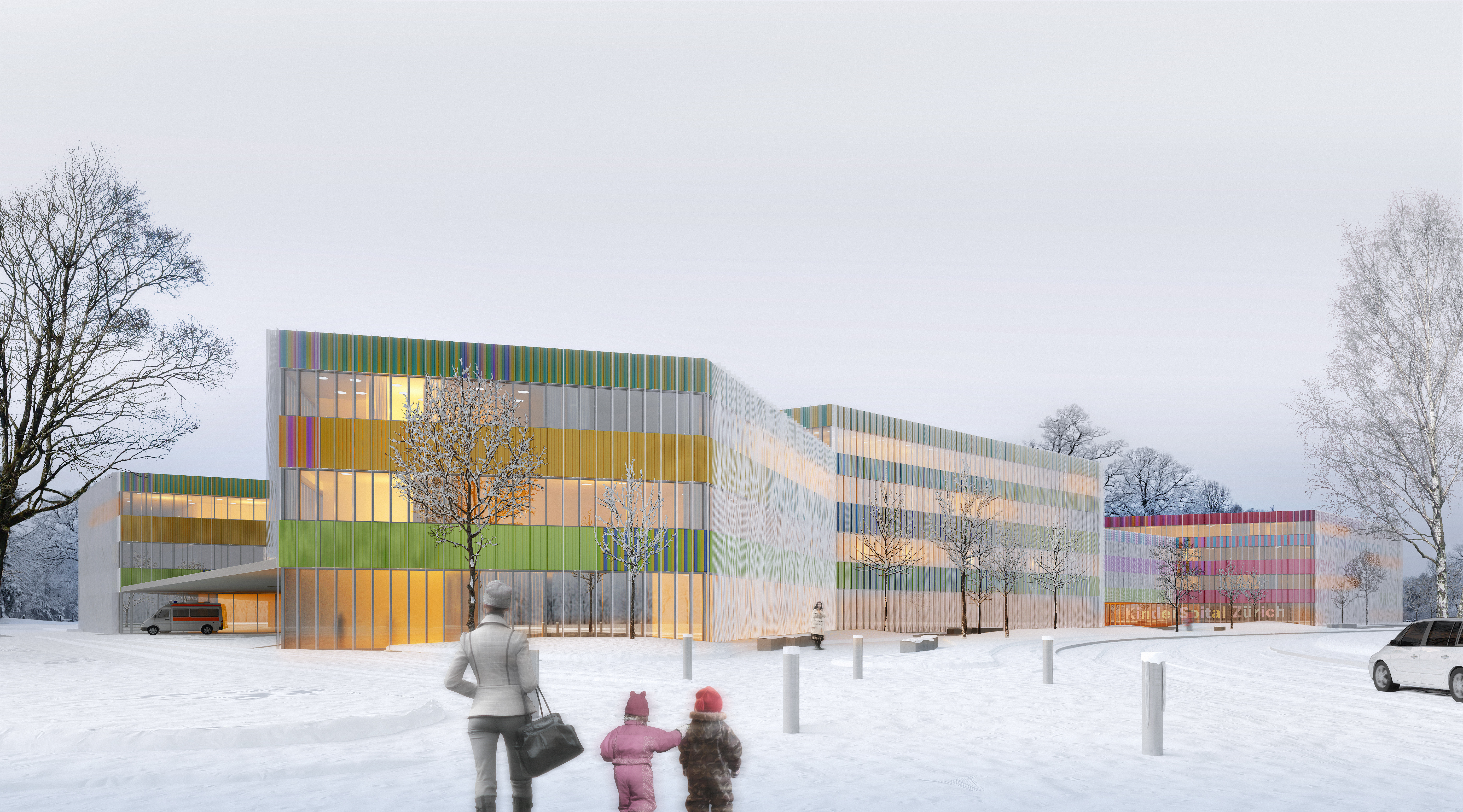 : Neubau Kinderspital, Zürich, bauzeit architekten