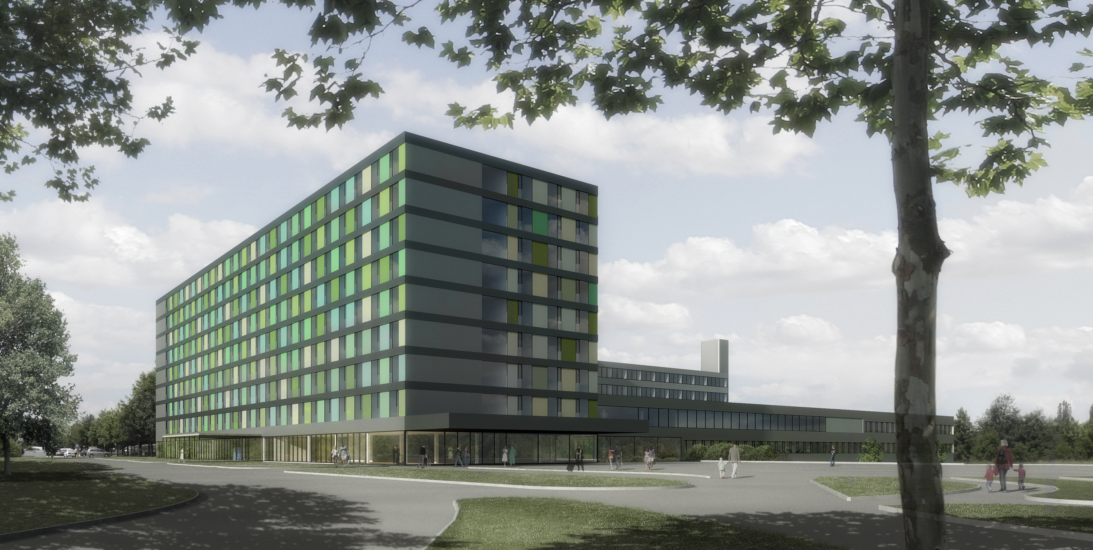 : Hôpital cantonal de Bruderholz, Baselland, bauzeit architekten
