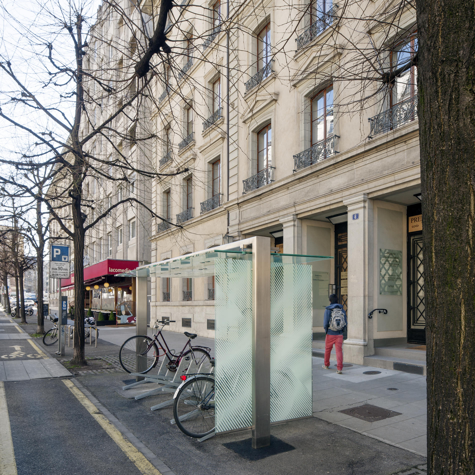 : Fahrradunterstand-System, Genf, bauzeit architekten